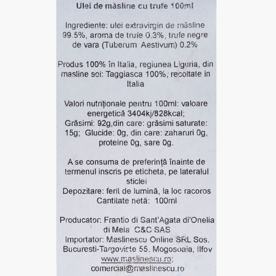 Măslinescu - Ulei de măsline extravirgin aromatizat cu trufe 100ml