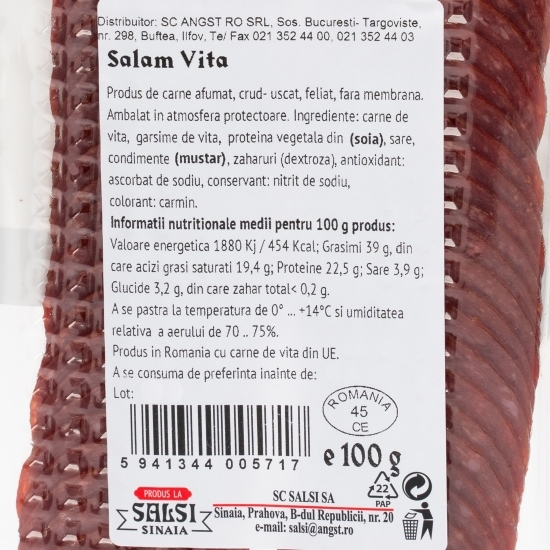 Salam vită 100g