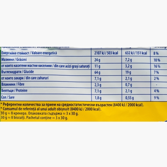 Biscuiți cu ceapă și smântână 100g