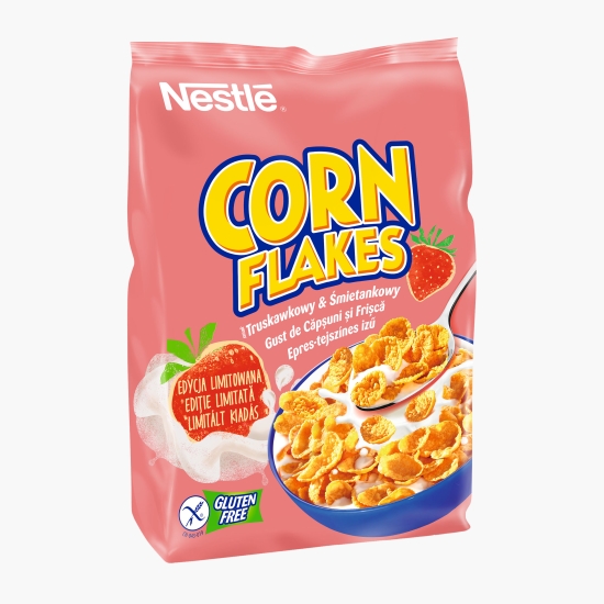 Fulgi de porumb cu gust de căpșuni și frișcă Corn Flakes 450g