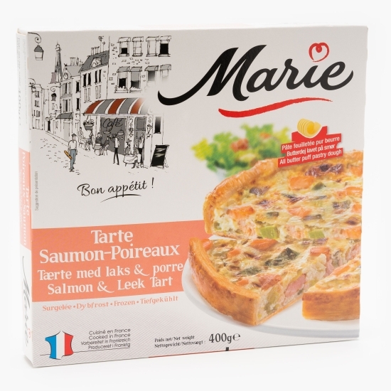 Tartă cu somon și praz 400g 