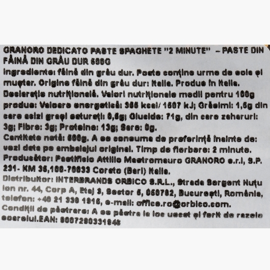 Paste Spaghetti Due minuti N.194 500g