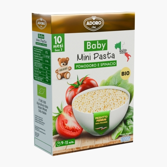 Paste eco pentru copii, Steline cu roșii și spanac, +10 luni, 200g
