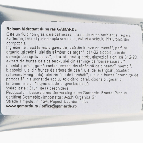 Balsam după ras hidratant bio 75ml