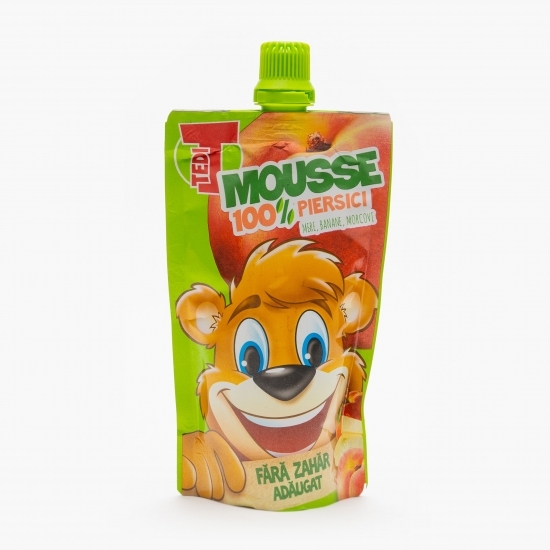 Mousse de fructe (mere, piersici, banane şi morcovi) 100%, 100g