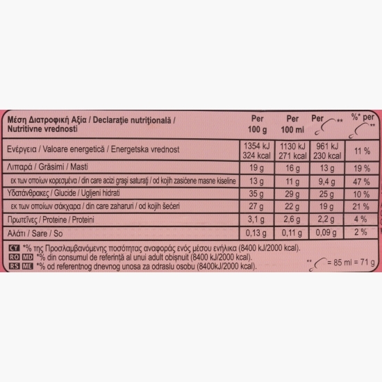 Înghețată Double cu aromă de zmeură 85ml