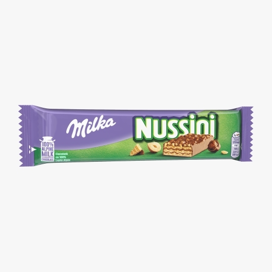 Napolitană cu alune învelită în ciocolată cu lapte Nussini 31.5g