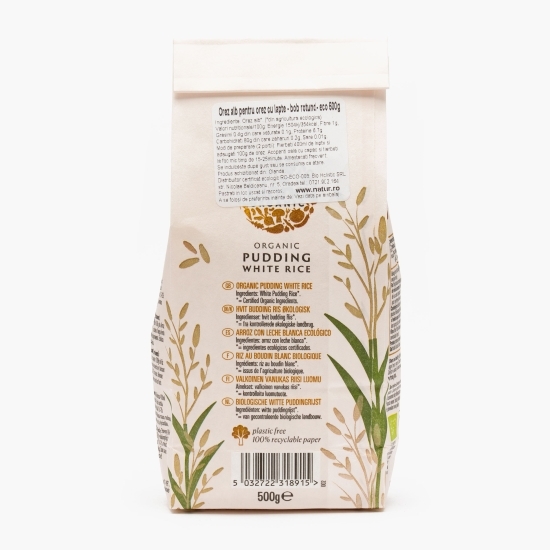 Orez alb eco pentru orez cu lapte 500g