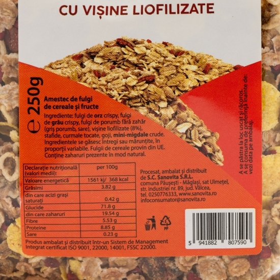 Musli cu vișine liofilizate 250g