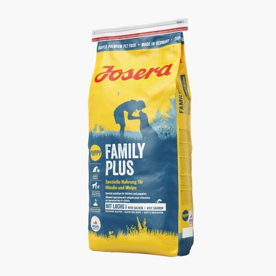 Hrană uscată pentru câini Family Plus, cu somon, 15kg