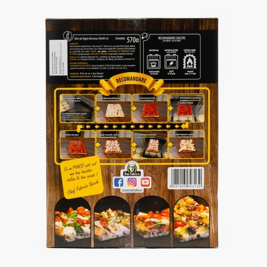 Blat pizza Teglia Romana 30x40cm, 570g
