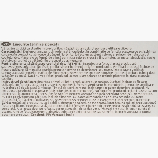 Set 2 lingurițe termosensibile, 6 luni+, verde