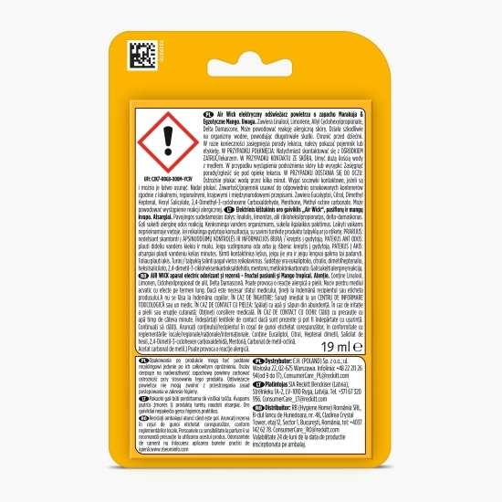 Odorizant electric de cameră Maracuia, Fructul Pasiunii și Mango Tropical 19ml