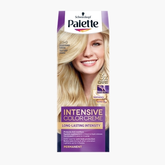 Vopsea de păr permanentă Intensive Color Cream, (10-0) blond foarte deschis, 110ml