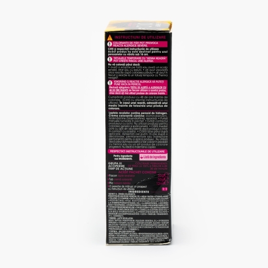 Vopsea de păr permanentă fără amoniac 1.0 Negru profund 112ml 