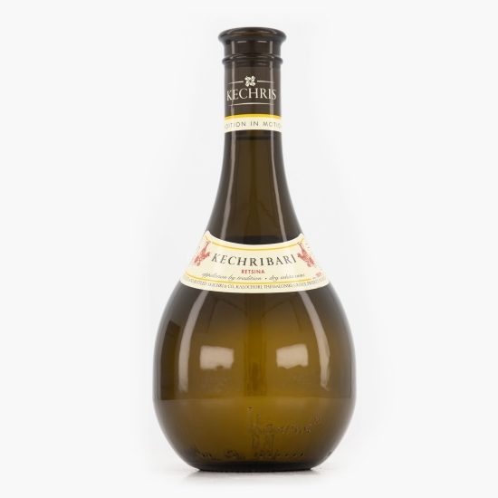 Vin alb sec Kechribari Retsina, 11.5%, 0.5l