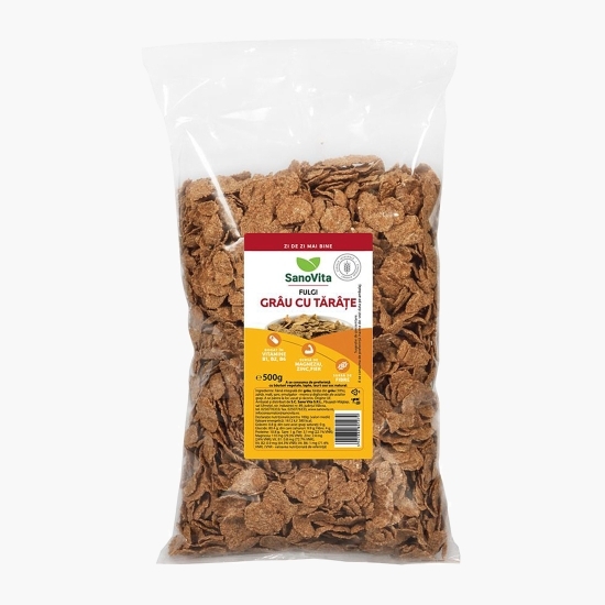 Fulgi de grâu cu tărâțe 500g