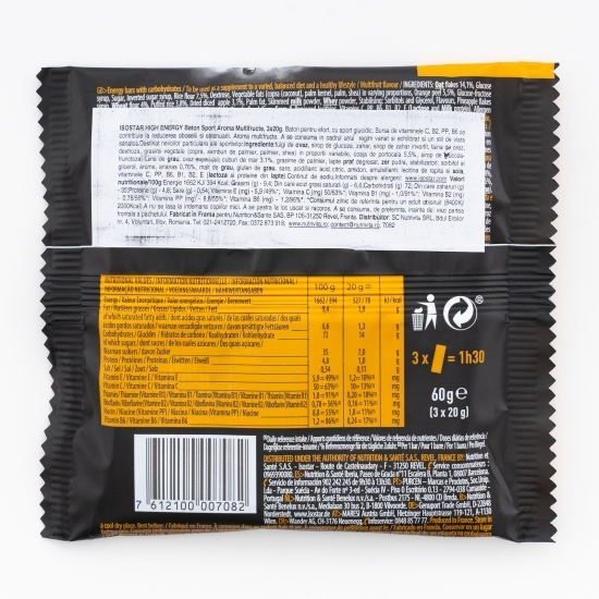 Batoane energizante multifructe 3x20g
