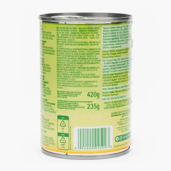 Piersici felii în sirop, conservă 420g