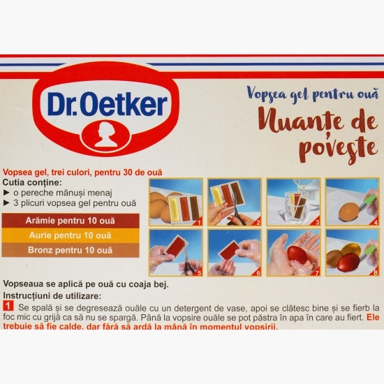 Vopsea gel pentru ouă Nuanțe de poveste 3 culori, 30 ouă, 15ml