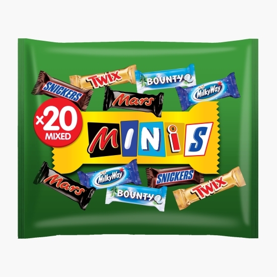 Mix de mini batoane de ciocolată cu lapte, Minis Mix 400g