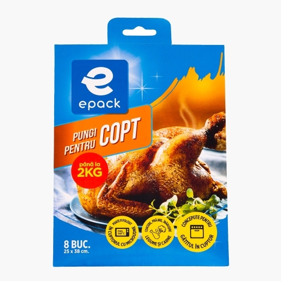 Pungi pentru copt cu clipsuri 8 buc