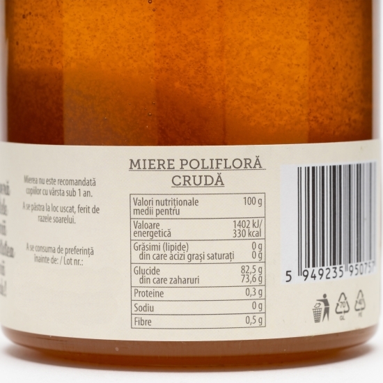 Miere polifloră crudă 800g