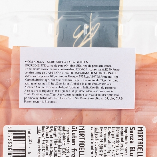 Mortadella feliată fără gluten 70g