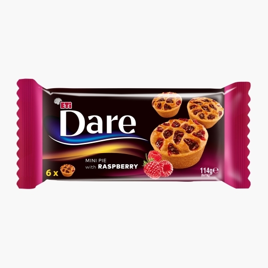 Mini tarte cu sos de zmeură, 114g