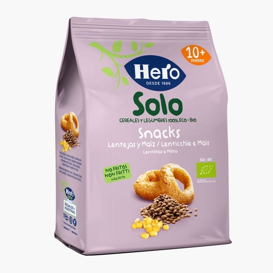 Snack eco cu linte și porumb, +10 luni, 50g