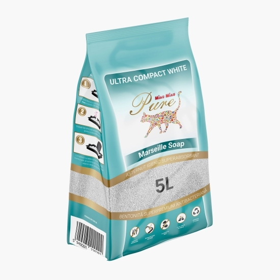 Așternut igienic superabsorbant pentru pisici, Pure Marseille Soap 5l