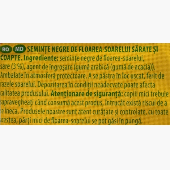 Semințe floarea-soarelui negre cu sare 100g