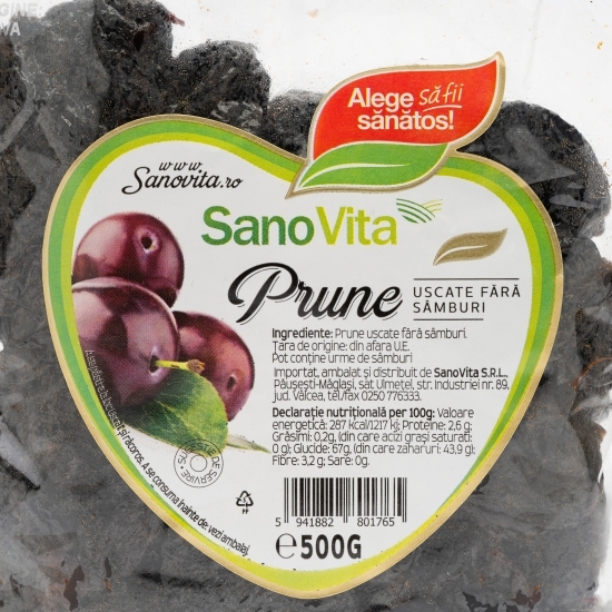 Prune uscate fără sâmburi 500g