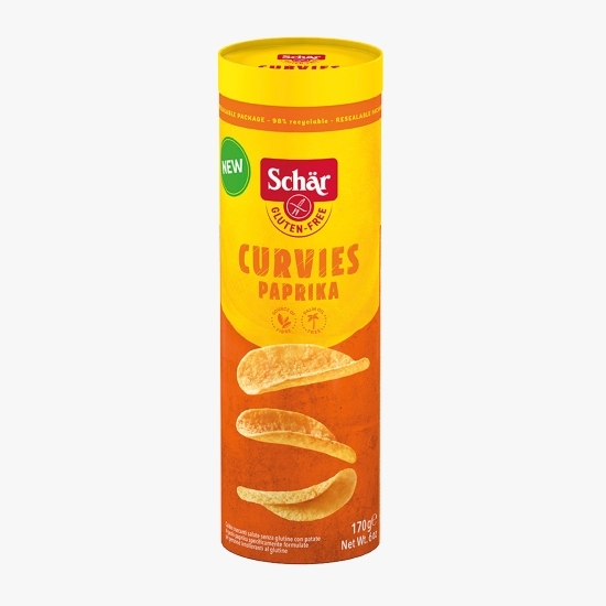 Chipsuri cu aromă de paprika Curvies, fără gluten 170g