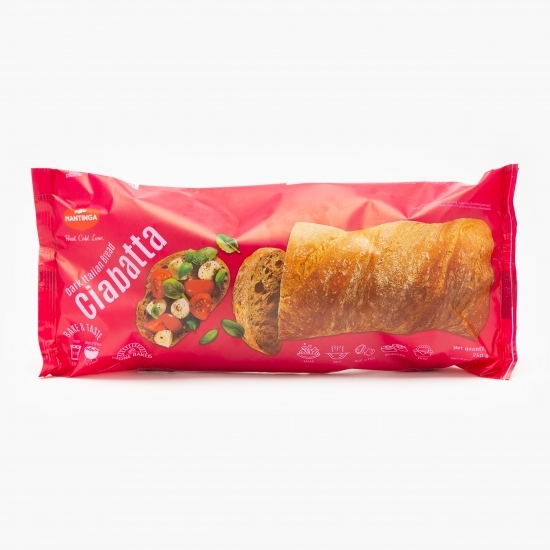 Pâine neagră Ciabatta coaptă pe vatră 250g