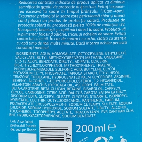Loțiune cu protecție solară pentru copii SPF 50, 200ml