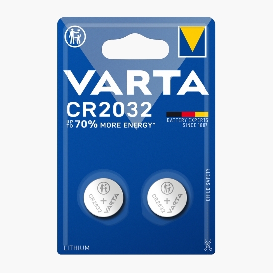 Baterii buton litiu CR2032 3V 230mAh, 2 buc