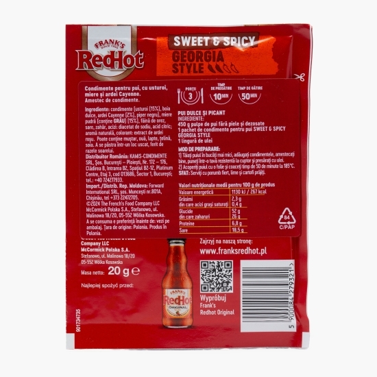 Amestec condimente pentru pui în stil georgian american Sweet & Spicy, 20g