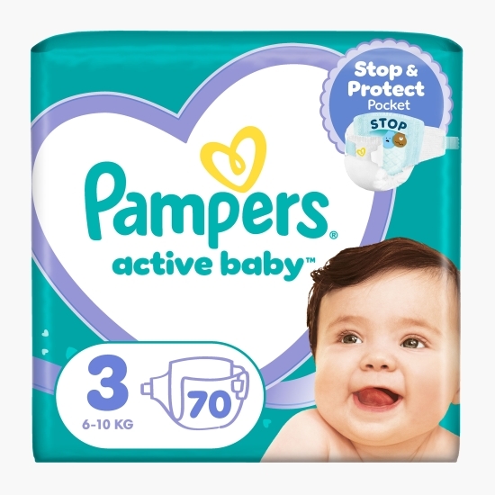 Scutece Active Baby mărimea 3, 6-10kg, 70 buc