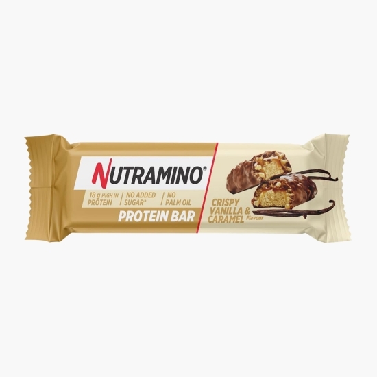 Baton proteic fără zahăr adăugat, cu aromă vanilie și caramel 55g