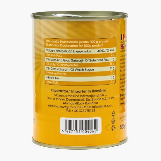 Ananas felii în sirop slab îndulcit 565g