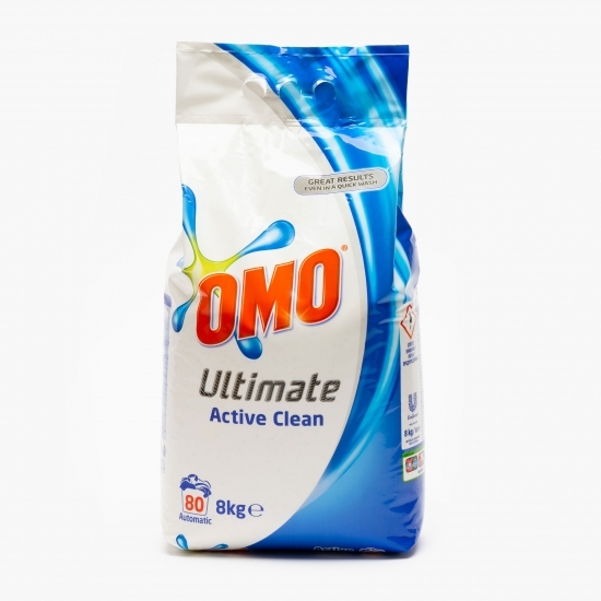 Detergent de rufe pudră Ultimate Active Clean 80 spălări, 8kg