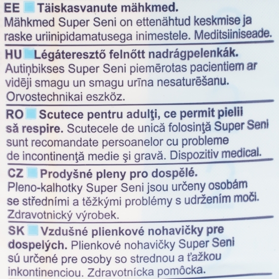 Scutece adulți, mărime M, 10 buc