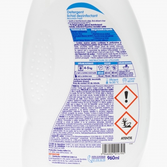 Detergent lichid dezinfectant Mountain Fresh 16 spălări, 960ml