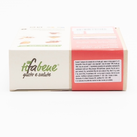Pachet 5 batoane din cereale eco cu fructe goji, cocos și sirop agave 5x25g
