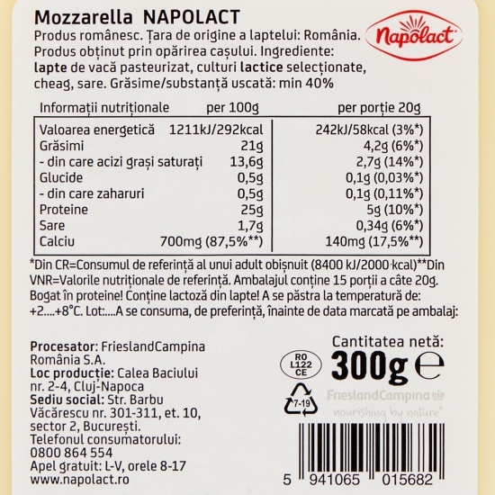 Mozzarella bloc 300g