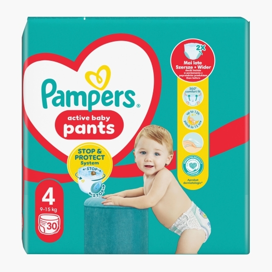 Scutece chiloțel Active Baby, mărimea 4, 9-15 kg, 30 buc