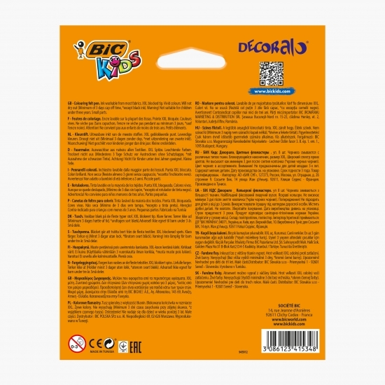 Markere colorate lavabile Kids Decoralo 8 buc