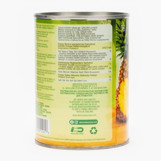 Ananas rondele în sirop, conservă 570g