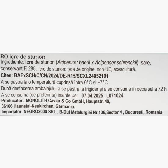 Icre de sturion Selection Malossol 25g